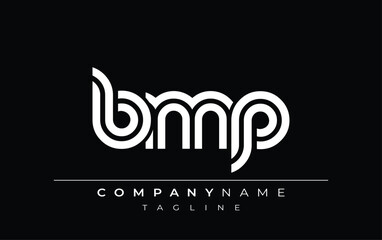 BMP Creative Unique Modern Letter Logo Design. Stylized logo featuring a unique letter design, presenting abstract minimalist aesthetics and modern appeal.