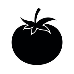 tomato black vector silhouette