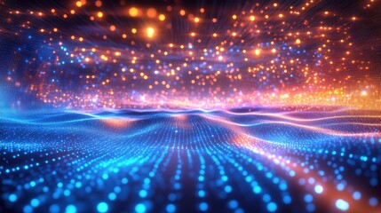 Obraz premium A abstract blur lights background with motion effect and city night tones