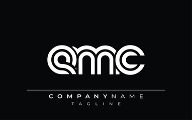 EMC Creative Unique Modern Letter Logo Design. Stylized logo featuring a unique letter design, presenting abstract minimalist aesthetics and modern appeal.