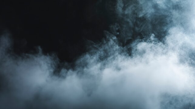 Misty fog rolling across black expanse creating soft atmospheric veil bold ultrafine