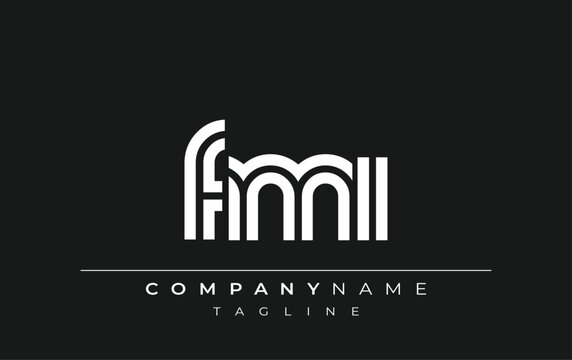 FMI Creative Unique Modern Letter Logo Design. Stylized logo featuring a unique letter design, presenting abstract minimalist aesthetics and modern appeal.