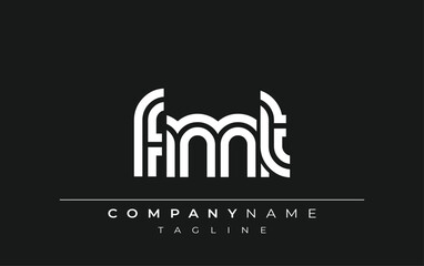 Fototapeta premium FMT Creative Unique Modern Letter Logo Design. Stylized logo featuring a unique letter design, presenting abstract minimalist aesthetics and modern appeal.