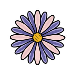 Illustration of a beautiful flower bloom with petals, floral design, and botanical elements in bloom