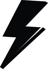 lightning bolt icon on white background .eps

