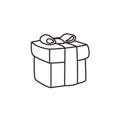 Gift box bow emoji present illustration vector birthday ribbon symbol sign icon