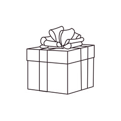 Gift box bow emoji present illustration vector birthday ribbon symbol sign icon