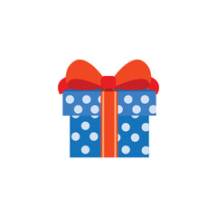 Gift box bow emoji present illustration vector birthday ribbon symbol sign icon