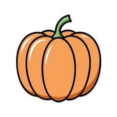 Cartoon pumpkin illustration for halloween and thanksgiving autumn harvest season design element vector graphic