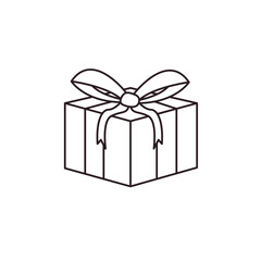 Gift box bow emoji present illustration vector birthday ribbon symbol sign icon