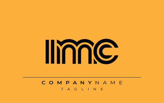IMC Creative Unique Modern Letter Logo Design. Stylized logo featuring a unique letter design, presenting abstract minimalist aesthetics and modern appeal.