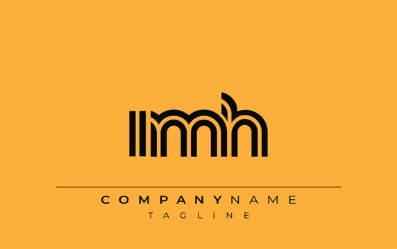 IMH Creative Unique Modern Letter Logo Design. Stylized logo featuring a unique letter design, presenting abstract minimalist aesthetics and modern appeal.