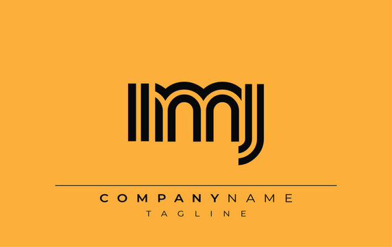 IMJ Creative Unique Modern Letter Logo Design. Stylized logo featuring a unique letter design, presenting abstract minimalist aesthetics and modern appeal.
