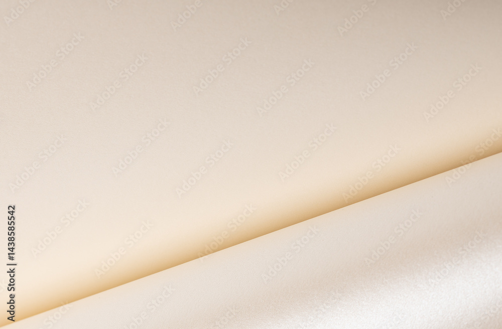 Poster Ivory paper texture with a pearlescent, satin finish, featuring a shimmering gradient and glossy surface, creating a luxurious, sleek design with fine sparkling details, a rich chic backdrop with.