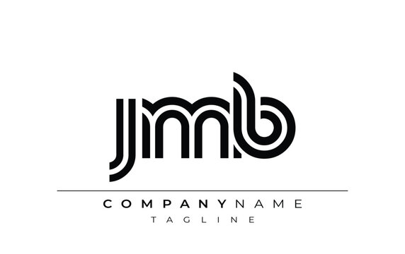 JMB Creative Unique Modern Letter Logo Design. Stylized logo featuring a unique letter design, presenting abstract minimalist aesthetics and modern appeal.