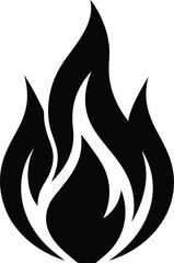 flat fire flame icon on white background .eps
