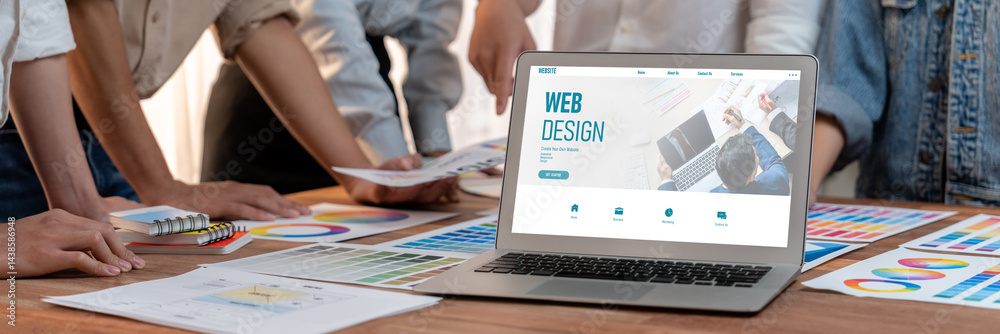 Poster website design software provide brisk template for online retail business and e-commerce