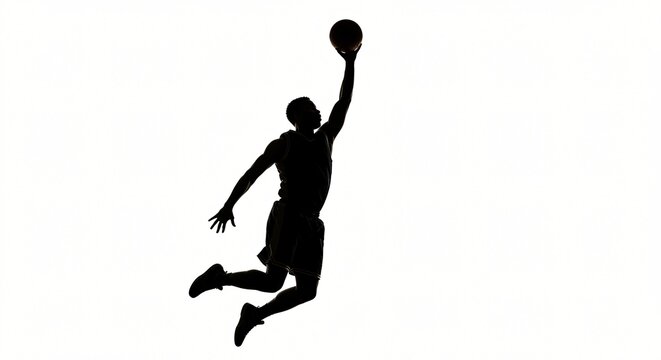 basketball player abstract illustration vector banner design digital art expression beauty background wallpaper concept black figures against white background