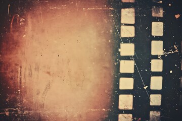 Obraz premium Vintage Film Texture with Worn Scratches and Dust Overlay