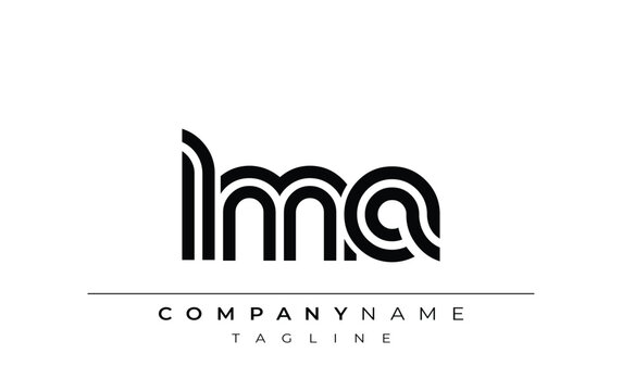 LMA Creative Unique Modern Letter Logo Design. Stylized logo featuring a unique letter design, presenting abstract minimalist aesthetics and modern appeal.