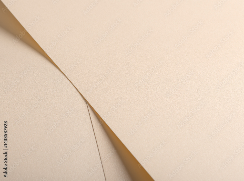 Leinwandbilder natural beige paper texture with a matte finish, sleek geometric design and creamy layered surface, 