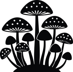 vector illustration of mushrooms