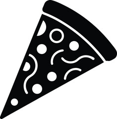 flat pizza slice illustration on white background .eps

