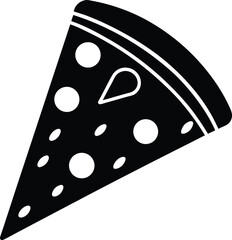 flat pizza slice illustration on white background .eps
