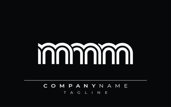 MMM Creative Unique Modern Letter Logo Design. Stylized logo featuring a unique letter design, presenting abstract minimalist aesthetics and modern appeal.