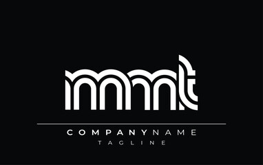 Fototapeta premium MMT Creative Unique Modern Letter Logo Design. Stylized logo featuring a unique letter design, presenting abstract minimalist aesthetics and modern appeal.