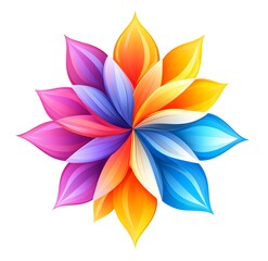 Naklejka premium Abstract Colorful Petal Flower Design