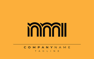 NMI Creative Unique Modern Letter Logo Design. Stylized logo featuring a unique letter design, presenting abstract minimalist aesthetics and modern appeal.