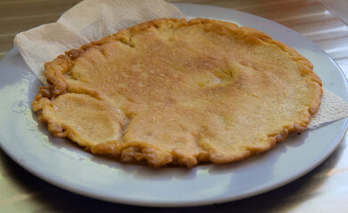Typical Costa Rican food called arepa, an appetizer to have with coffee