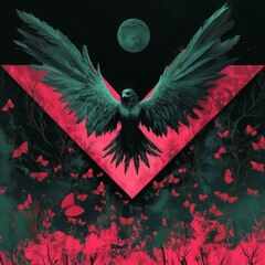 Obraz premium Artistic Spread Wings Illustration for Graphic Novels