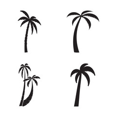 Palm tree summer logo template