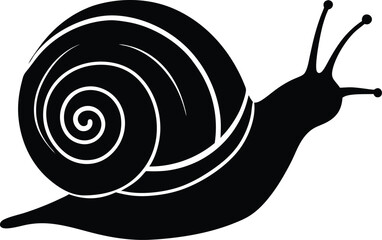 hand drawn snail crawling on white background .eps
