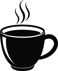 hot coffee cup illustration on white background