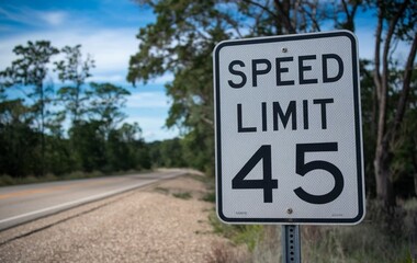 Speed Limit 45 mph Traffic Sign