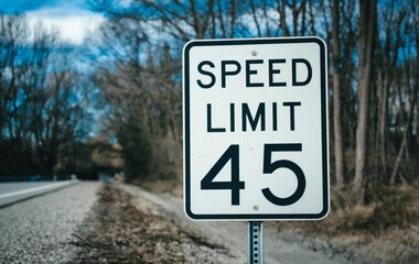 Speed Limit 45 mph Traffic Sign