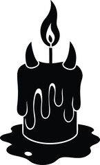 minimalist candle cluster with melted wax on white.eps