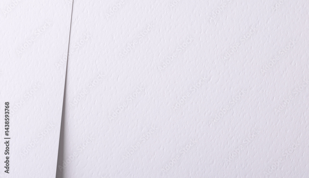 Aufkleber Paper texture with pure white tone, clean smooth surface and perforated layered composition, bright white designer paper creating stylish elegant backdrop with neutral contrast..
