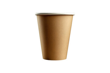 Eco-Friendly Coffee Cup Isolated on Transparent Background PNG Image.