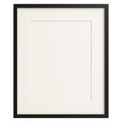 Fototapeta premium Blank Picture Frame Mockup Black Frame with White Mat for Art Design Presentation