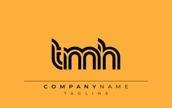 TMH Creative Unique Modern Letter Logo Design. Stylized logo featuring a unique letter design, presenting abstract minimalist aesthetics and modern appeal.