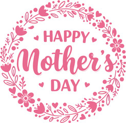 MobileA Delightful Tribute to Maternal Love: Celebrating Happy Mother’s Day with Pink Floral Beauty, Hearts, and Endless Gratitude