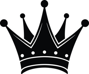 realistic golden crown on white background