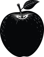 realistic green apple on white background