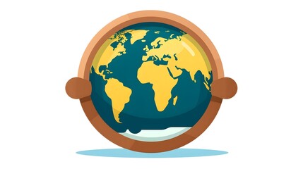 Professional Global Augmented Reality Raster Icon Concept for Technology Usage in Business Presentations