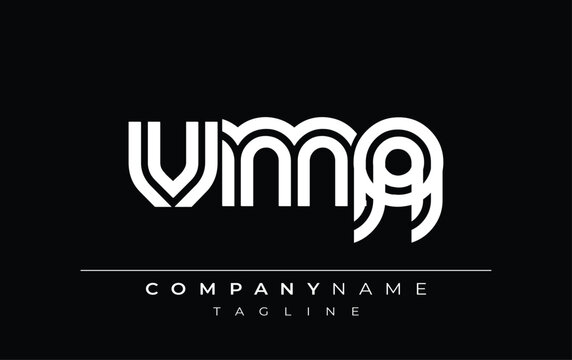 VMP Creative Unique Modern Letter Logo Design. Stylized logo featuring a unique letter design, presenting abstract minimalist aesthetics and modern appeal.