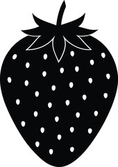 realistic strawberry with seeds on white backgroun